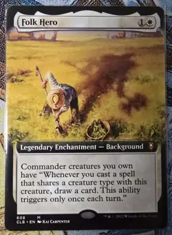 Folk Hero (Extended Art), Commander Legends: Baulders Gate,Regular,MTG,#608,NM++ - Image 1
