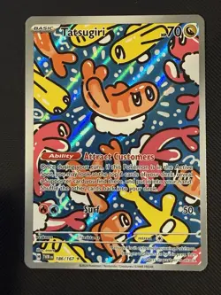 Pokemon TCG Tatsugiri Twilight Masquerade Illustration Rare 186/167 NM Condition - Image 1