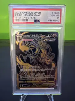 PSA 10 2022 Pokemon SWSH FA/RS Urshifu Vmax Brilliant Stars #TG30 - Image 1