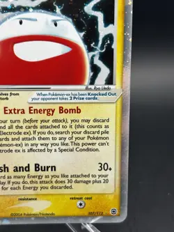 2004 Pokemon Electrode ex Fire Red & Leaf Green 107/112 Holo Rare Vintage - Image 4
