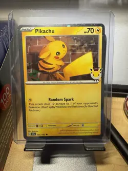 Pokemon Tcg Pikachu 051/162 Pokemon Day 2026 Promo Stamped - Image 1
