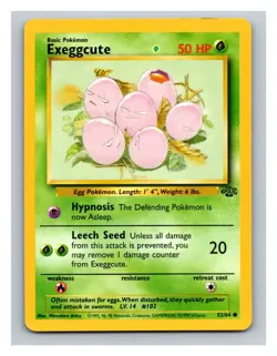 Exeggcute #52/64 Jungle Pokemon Trading Card TCG Nintendo 1999 - Image 1