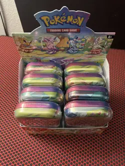 PRISMATIC EVOLUTIONS SEALED MINI TINS - OPEN DISPLAY COMPLETE SET OF 8 - Image 1