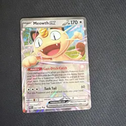 Pokemon TCG Mega Evolutions Perfect Order Meowth EX 062/088 - Image 1