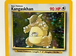 Vintage 1999 Pokemon TCG Jungle KANGASKHAN HOLO Rare 5/64 MP ERROR NO SET SYMBOL - Image 2