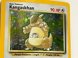 Vintage 1999 Pokemon TCG Jungle KANGASKHAN HOLO Rare 5/64 MP ERROR NO SET SYMBOL - Image 3
