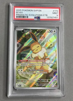 Pokemon PSA 9 Mint Eevee 173 Promo Prismatic Evolutions - Image 1