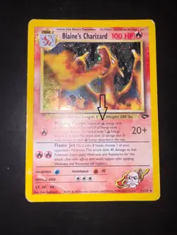 2000 Pokemon Blaine's Charizard CORRECTED Fire Symbol Gym Challenge 2/132 - Image 1