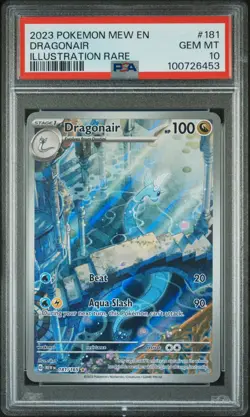 2023 POKEMON MEW EN-151 ILLUSTRATION RARE #181 DRAGONAIR PSA 10 - Image 1