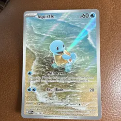 Pokemon Squirtle Illustration Rare Full Art Holo 170/165 Scarlet & Violet 151 - Image 1