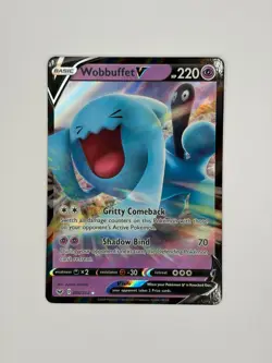 POKEMON TCG - WOBBUFFET V (086/202) ULTRA RARE - SWORD & SHIELD - NM - Image 1