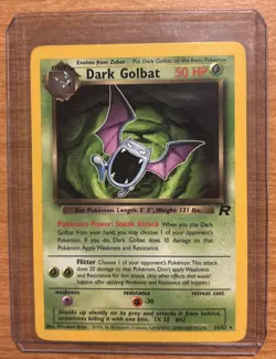 Pokemon Dark Golbat 24/82 Team Rocket Set NON-HOLO Rare NM NEVER PLAYED - Image 1