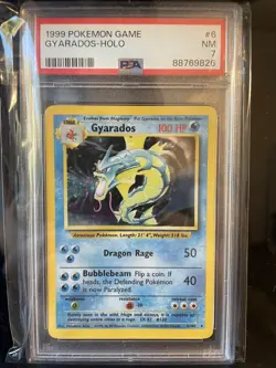 Pokemon TCG Gyarados Base Set PSA 7 6/102 Holo Unlimited Holo Rare - Image 1