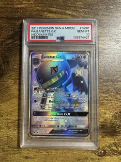 Pokemon Banette GX SV61/SV94 Hidden Fates Shiny Vault Holo Psa 10 - Image 1