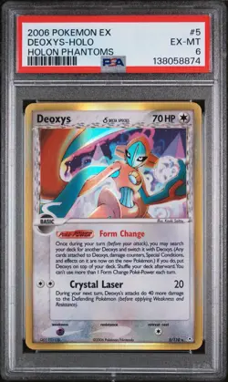 2006 Pokemon Ex Holon Phantoms Holo Deoxys #5 /110 PSA 6 - Image 1