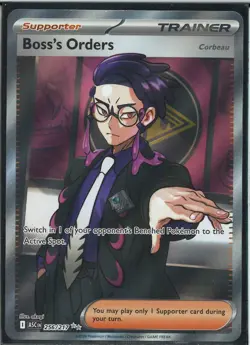 Boss's Orders Corbeau 256/217 Ultra Rare Full Art Ascended Heroes Pokemon NM - Image 1