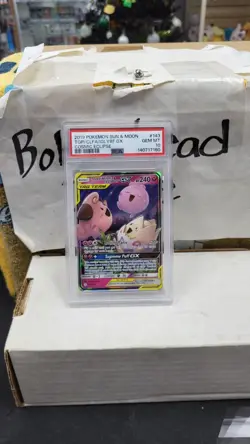 2019 TOGEPI CLEFFA IGGLYBUFF GX TAG TEAM UP COSMIC ECLIPSE POKEMON PSA 10 #143 - Image 1