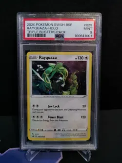 PSA 9 2020 Pokemon Black Star Promo Rayquaza Holo SWSH029 - Image 1