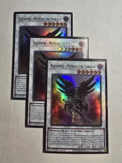 3x Blackwing - Nothung the Starlight 1st Edition Ultra Rare L5DD-ENC31 Yu-Gi-Oh! - Image 1