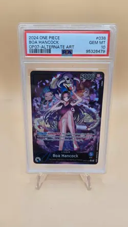 2024 One Piece Boa Hancock OP07-038 Alternate Art PSA 10 Gem Mint Leader - Image 1