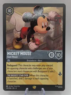 Disney Lorcana TCG Reign of Jafar Mickey Mouse Giant Mouse 199/204 - NM - Image 1