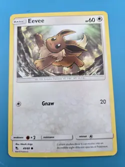 Eevee 49/68 Common Hidden Fates Pokemon Card VG - Image 1