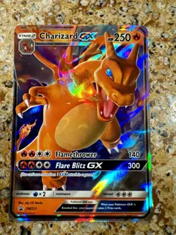 CHARIZARD 2019 POKEMON BLACK STAR PROMO HIDDEN FATES #SM211 GX HOLO - Image 1