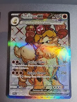 Pokemon Arcanine EX 224/198 Scarlet & Violet Base Set NM - Image 1