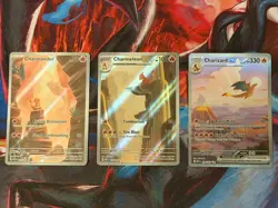 Pokemon 151 Charmander, Charmeleon, Charizard NM - Image 1
