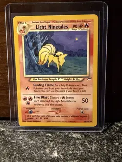 Pokemon TCG Light Ninetales 50/105 Unlimited Nonholo Uncommon Neo Destiny - Image 2