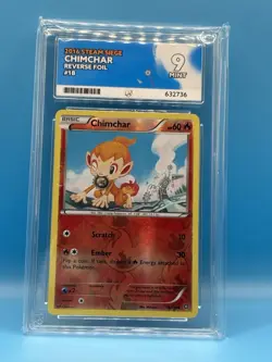 *POP 2* ACE 9 Chimchar 18/144 Reverse Foil 2016 Steam Siege Pokemon TCG NOT PSA - Image 1
