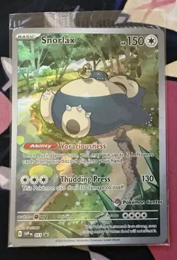 Pokemon TCG Snorlax SVP 051 Pokemon Center Stamped 151 ETB Promo Sealed - Image 1