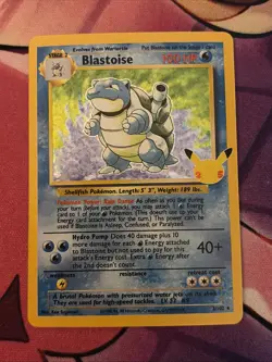 Pokemon Blastoise 2/102 Celebrations 25th Anniversary Holo Rare NM/MINT - BLEED! - Image 1