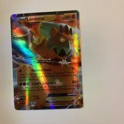 Pokemon TCG Holo Ultra Rare Full Art Landorus EX 89/149 Mint Condition Rare TCG - Image 1