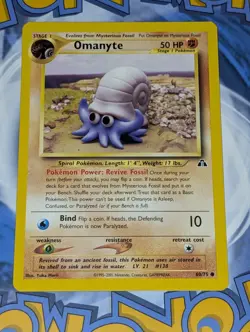 Omanyte 60/75 & Tyrogue 66/75 Neo Discovery Unlimited Pokemon Tcg LP - Image 2