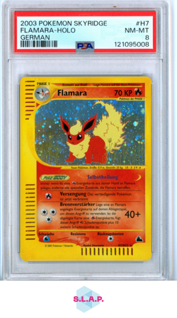 FLAMARA-HOLO GERMAN POKEMON SKYRIDGE 2003 H7 PSA 8 - Image 1