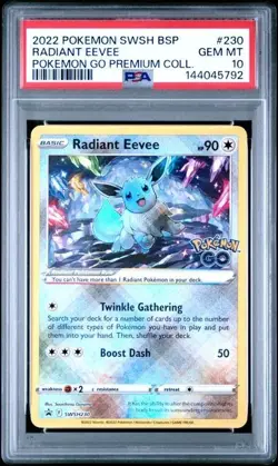 2022 POKEMON SWSH BLACK STAR PROMO #230 RADIANT EEVEE PSA 10 - Image 1