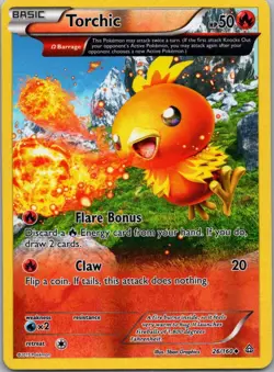 Pokemon TCG Torchic 26/160 Primal Clash Holo LP - Image 1
