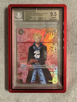 SABO RED MANGA ART SEC 2025 ONE PIECE CARRYING ON HIS WILL OP13120 BGS 9.5 JP - Image 1