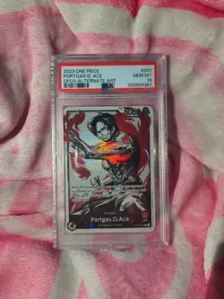 2023 ONE PIECE Portgas D. Ace OP03-001 Leader Alt Art ENGLISH PSA 10 - Image 1