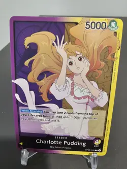 One Piece TCG - Leader - OP08-058 Charlotte Pudding L/EN/NM - Image 1