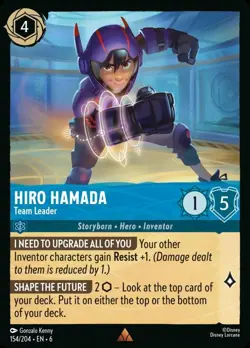 Hiro Hamada - Team Leader (154) Azurite Sea Disney Lorcana - Image 1