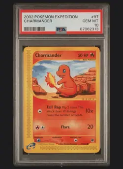 Pokemon TCG Charmander Expedition Base Set, Card 97/165 - PSA 10 GEM MINT - Image 1