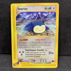 Pokemon Card-Snorlax-Skyridge-100/144-ENG-Excellent Condition - Image 1