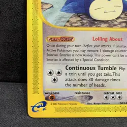 Pokemon Card-Snorlax-Skyridge-100/144-ENG-Excellent Condition - Image 4
