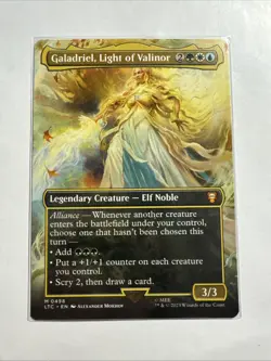 Magic the Gathering Galadriel Light of Valinor Card (borderless) LOTR - Image 1