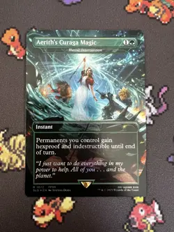 Aerith's Curaga Magic - Heroic Intervention (Rainbow Foil) Secret Lair Drop MtG - Image 1
