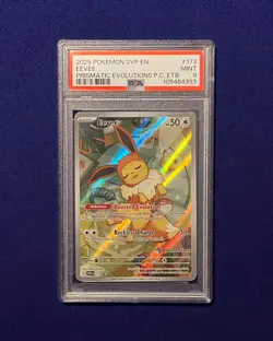 PSA 9 Eevee #173 Pokemon Center ETB Promo Prismatic Evolutions 2025 MINT - Image 1