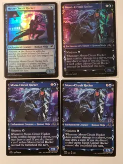 1x Moon-Circuit Hacker (Showcase) Foil - 1x Foil Hacker - 2x Non foil MTG Magic - Image 1