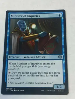 Minister of Inquiries - Magic the Gathering MTG Kaladesh Single Card - Image 1